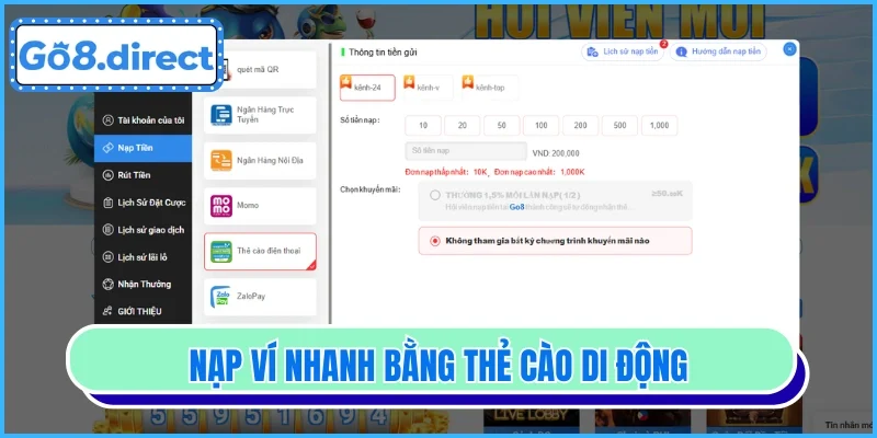 Nạp Tiền mb88 - Nhanh Gọn, Tiện Lợi Với Đa Hình Thức - Zino