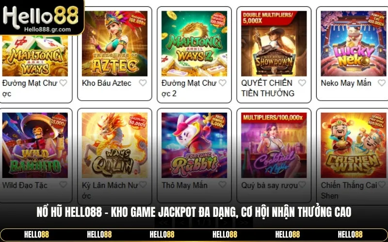 Nổ Hũ Hello88 ⭐️ Kho Game Jackpot Đa Dạng, Cơ Hội Nhận Thưởng Cao - Zino